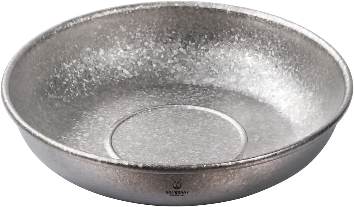 Ultra-Durable SILVERANT Titanium Camping Bowls & Plates with Carry Bag
