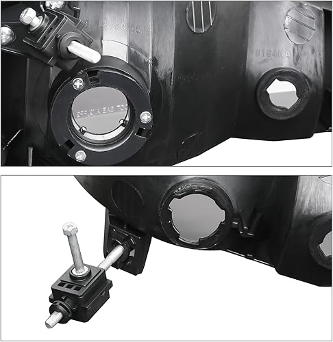 Miniatura 7 de M-AUTO Conjunto de faros delanteros compatibles con Pontiac Grand Am 1999-2005, carcasa negra, lente ahumada, faros delanteros de esquina