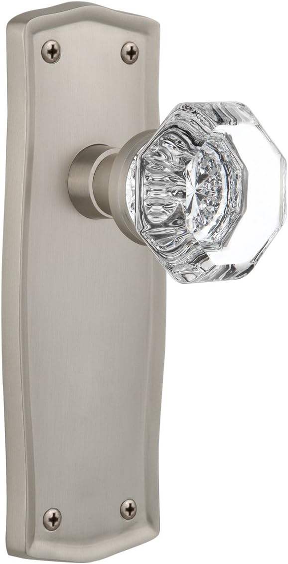 Nostalgic Warehouse Prairie Plate with Waldorf Knob, Double Dummy, Bright Chrome