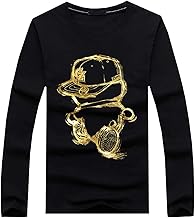 BUZZxSELECTION TSL035 Men's Long Sleeve T-Shirt, Cut and Sewn, Character Print, Casual