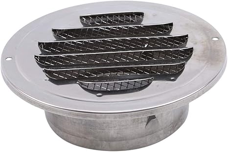 Amazon Co Jp Maruikao 150mm 丸型 ガラリ 排気口 換気システム 通気口 逆風防止ダンパー付 防虫網付 自然換気用 シルバー Diy 工具 ガーデン