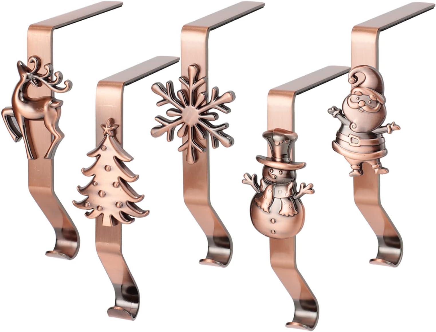 Jetec 8 Pieces Acrylic Christmas Stocking Holder Hooks