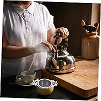 Vista 3 de Filtro de té de malla fina para café, tetera de metal, filtros de té de malla metálica suelta, filtro de embudo de té, filtro de té de metal