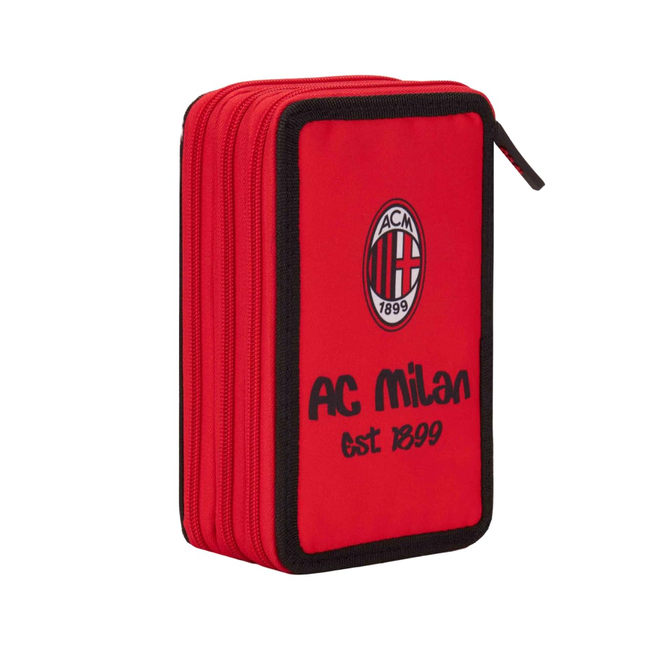 Portapranzo Ufficiale AC Milan - 2 Scomparti, Plastica Organica, Colore Rosso, Idea Regalo