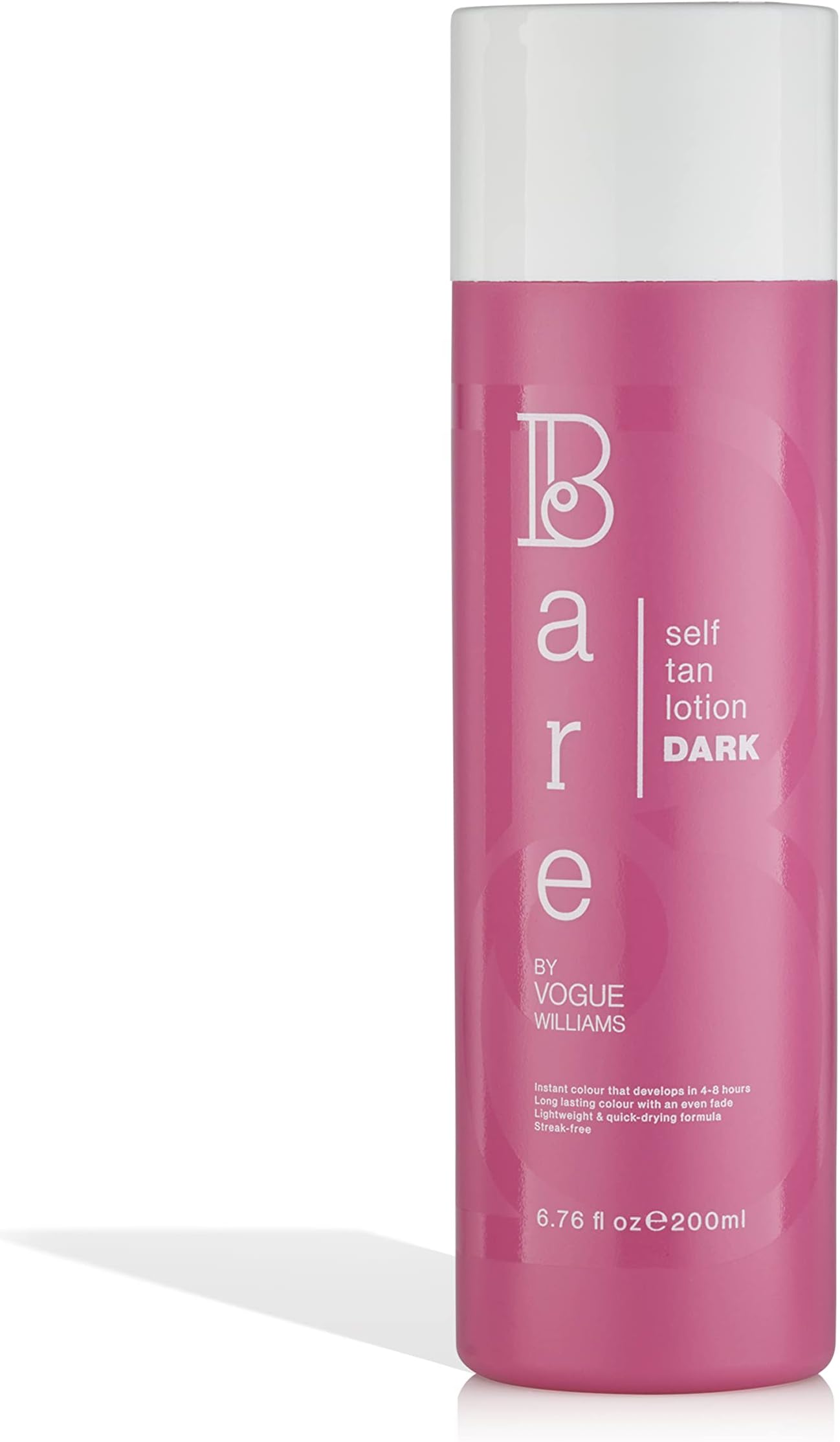 Bare by Vogue Self Tanning Lotion Dark-200 ml- Natural tanning, Glow Moisturising, Suitable for All Skin Types - Self Tanner for Face & Body.