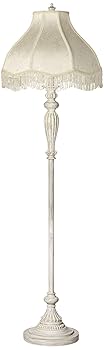 ヴィンテージ　フロアスタンドランプ　 クリーム色　電気　フリンジ　古道具 Amazon | クリームScallopヴィンテージシックアンティーク