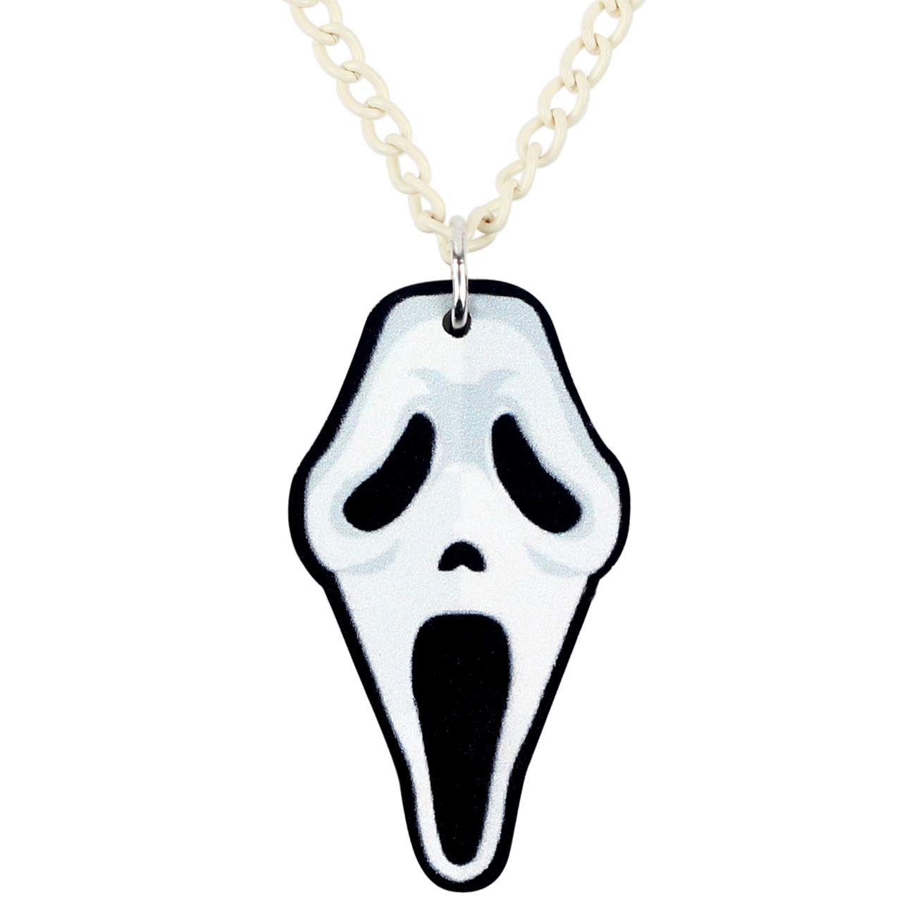 Newei Acrylic Halloween Cartoon Fun Skull Necklace Chain Pendants 
