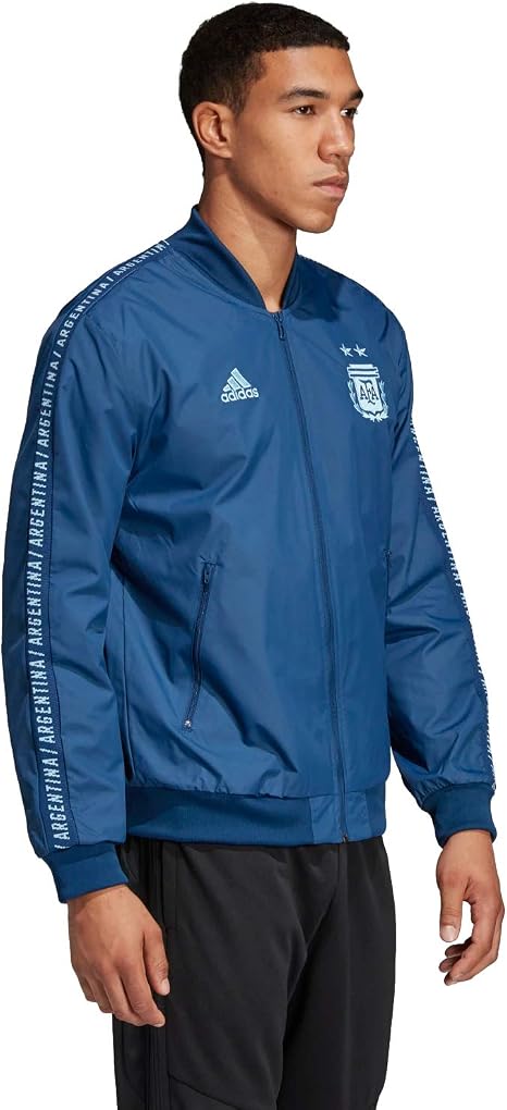 Amazon.com: adidas AFA Anthem - Chaqueta para hombre (talla L), color azul  : Deportes y Actividades al Aire Libre