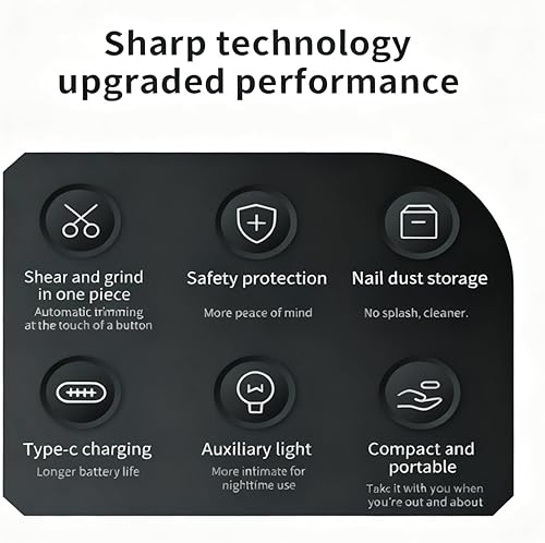 Miniatura 3 de Mini cortaúñas eléctrico para dedos de los pies y los dedos, recortador de uñas automático recargable con cabeza de alta precisión para niños