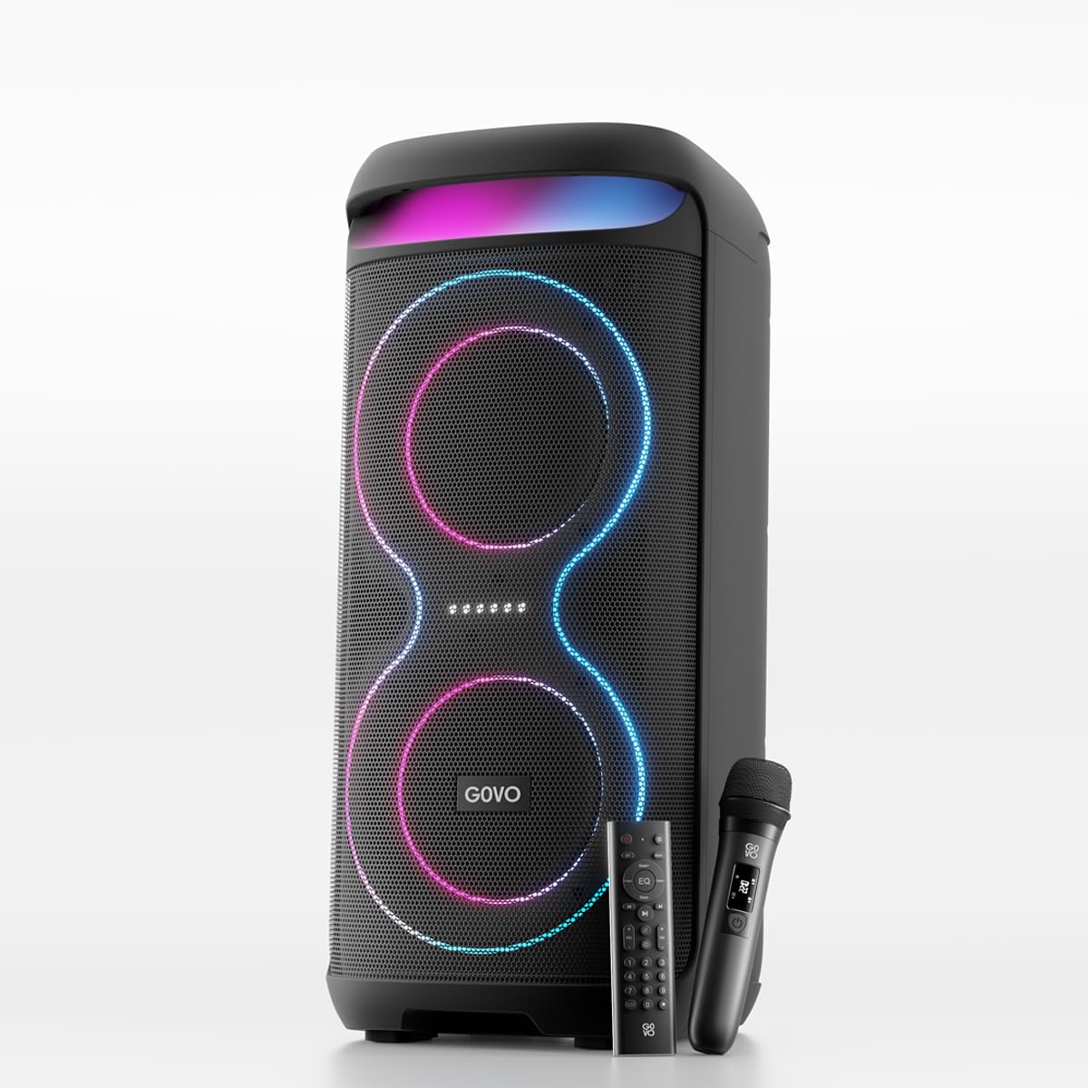 Newly Launched GOVO Goloud 660 with 120W Party Speaker with Wireless Mic, Up to 6 hrs Playtime, TWS Mode, Bluetooth v5.4, AUX Port, & USB (Platinum Black)-image-25