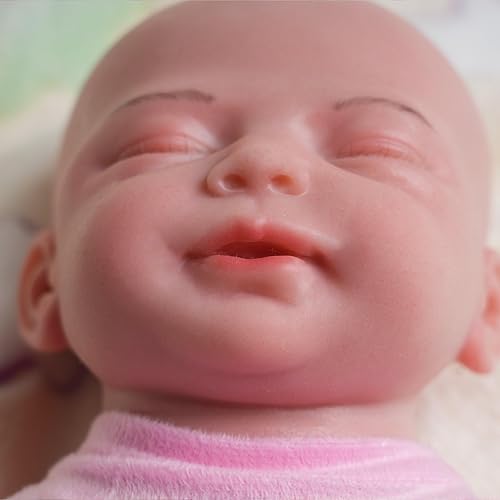 Miniatura 4 de AISITE Muñecas Reborn Baby Girl  18 pulgadas de silicona completa bebé niña ojos cerrados, regalos de Navidad y cumpleaños, adecuado para mayores de