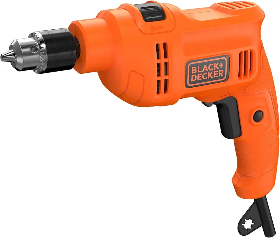 BLACK+DECKER Furadeira de Impacto 10mm, Potência 450W, com Chave de Mandril, BED710450, 110V
