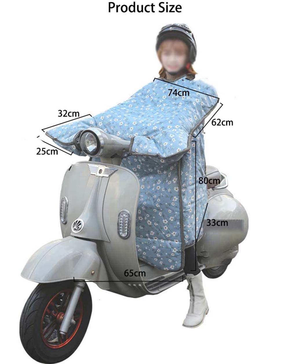 Couvre-Jambes de Scooter avec Manchon de Guidon, Couvre-Genoux imperméable et Coupe-Vent, Tablier Universel pour Voiture électrique/vélo/Tricycle (B)