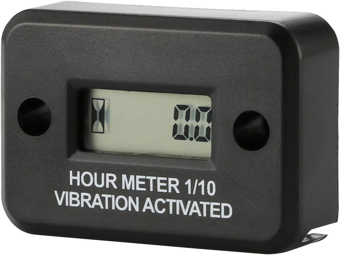 AIMILAR Vibration Hour Meter - Waterproof Hourmeter for Gas Diesel Engine Motors Lawn Mower Air Compressor