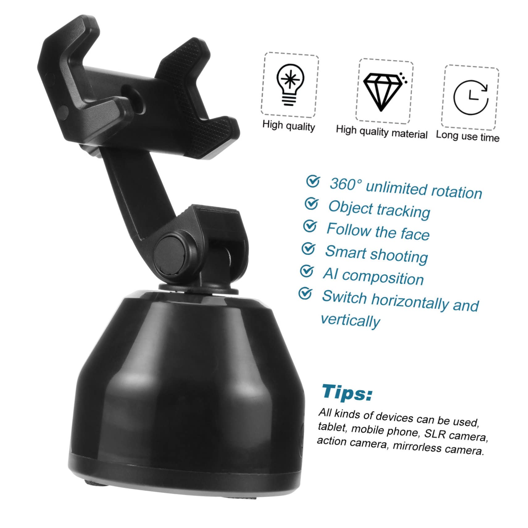 Homoyoyo Rotazione Gimbal Holder Per Smartphone Stabilizzatore Riconoscimento Facciale e Per Video Live Adatto Per Riprese e Eventi