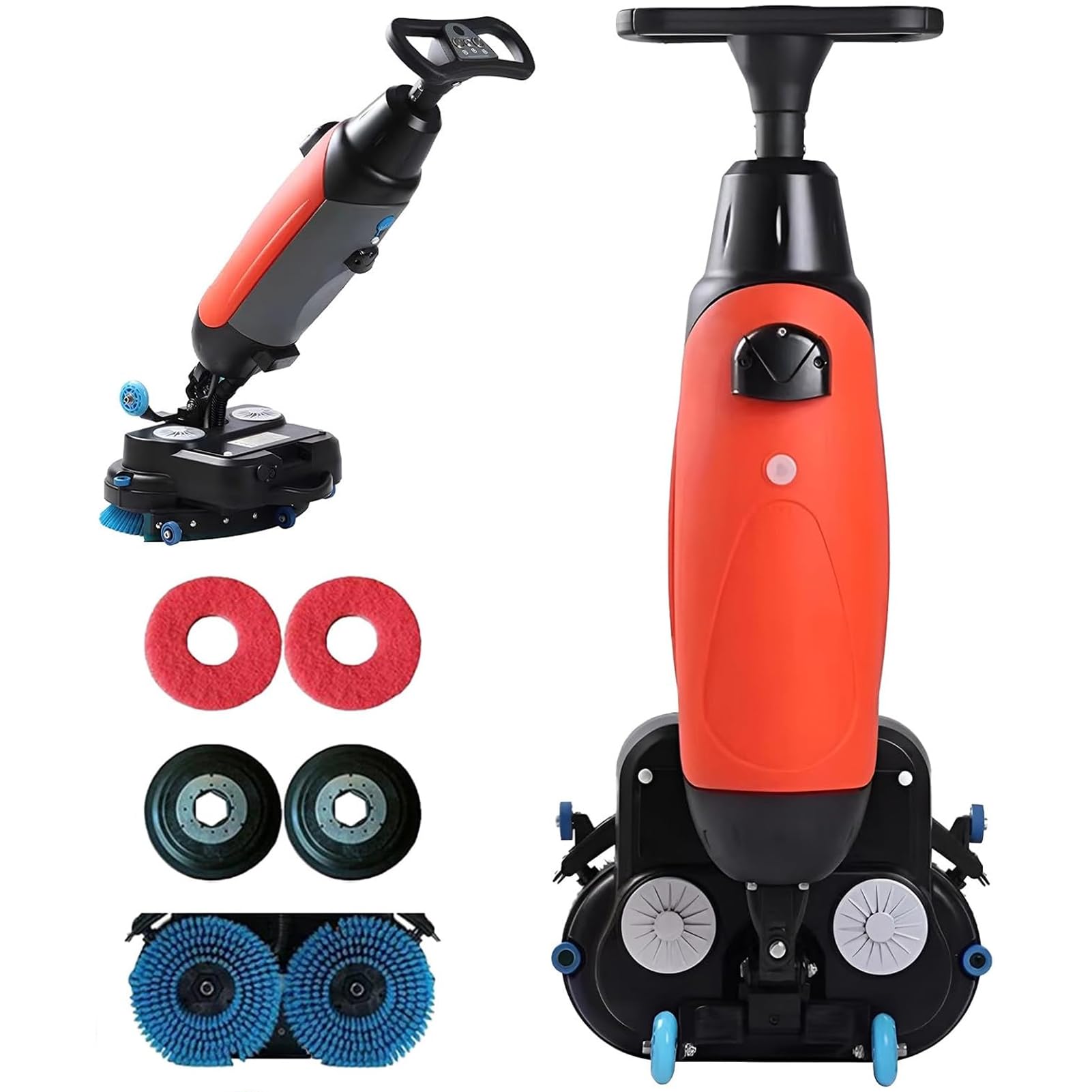 Autolaveuse Commerciale de Sol sans Fil, Capacité 1200 m²/h, Laveuse Professionnelle avec Double Réservoir et Brosses Rotatives 240 RPM, Batterie 36V/10A, pour Entrepôt, Magasin et Carrelage