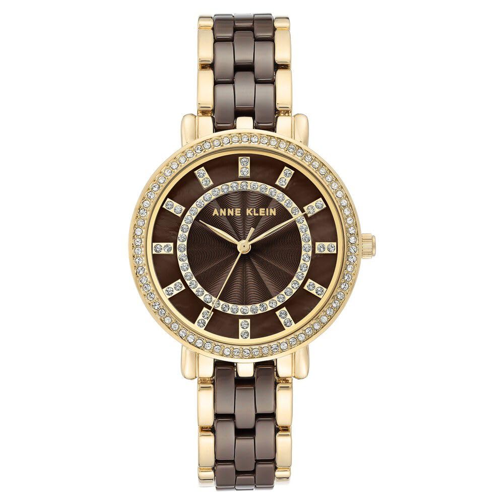 Anne Klein Quartz Analog Brown Dial Ceramic Strap Watch for Women-NCAK3810BNGB (B0968NL46V) Amazon Price History, Amazon Price Tracker