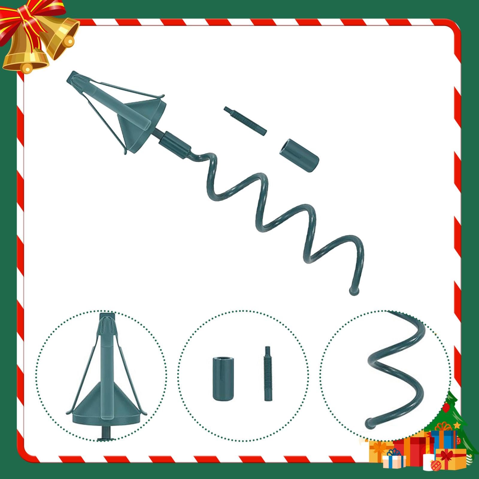 F Fityle Supporto per Puntale Dell'albero Di Natale, 34 Cm Supporto Universale Girevole per Topper in Metal, Per Colonna, Spirale, Clip, Conica, Adatto a Tronchi D'albero Fino a 3.2 Cm Di Diametro