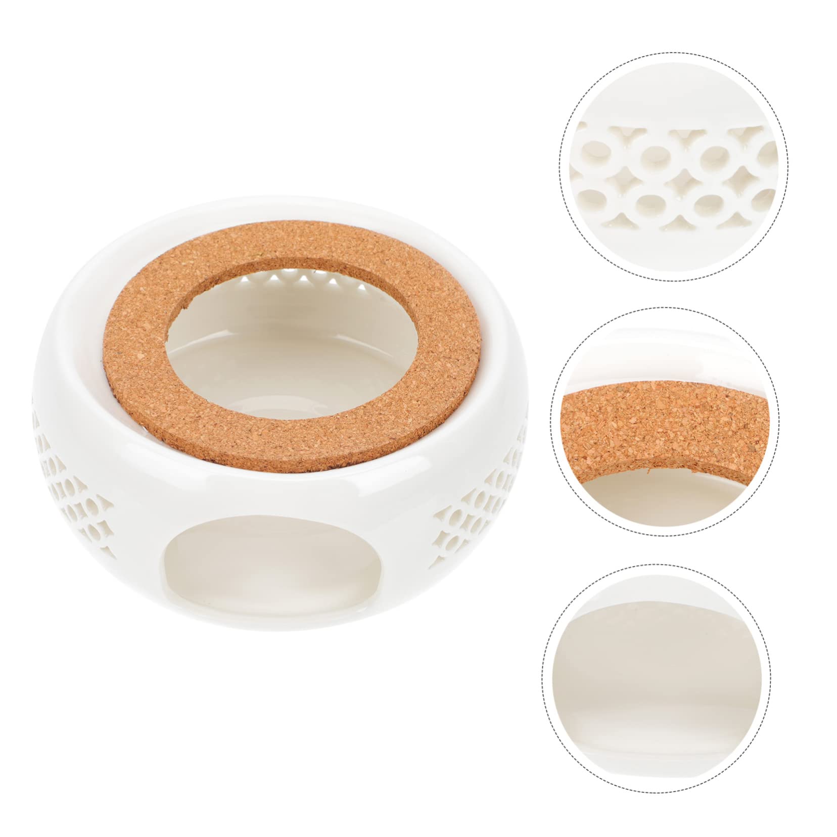 MAGICLULU Decorative Teapot Heating Base Elegant Kung Fu Tea Accessory Compact Teapot Warmer for Home Use Smooth Design with Ventilation Tea Stove Holder for Heat