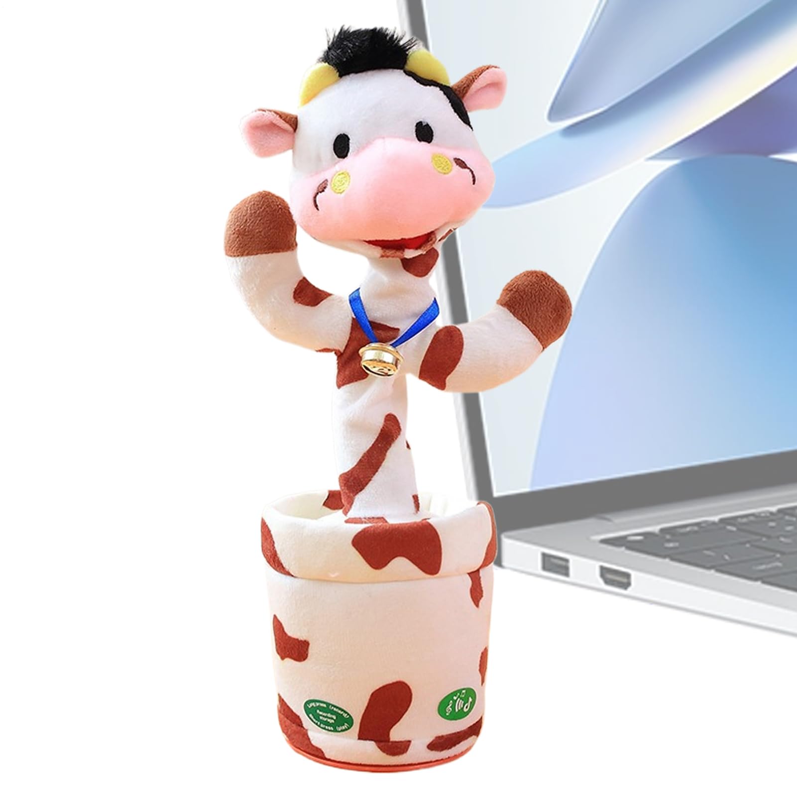 Generico Animales de peluche interactivos - Juguete eléctrico de 30 cm, figura de conejo de la granja parlante | Muñeca musical en movimiento para la habitación de los niños juega en la escuela