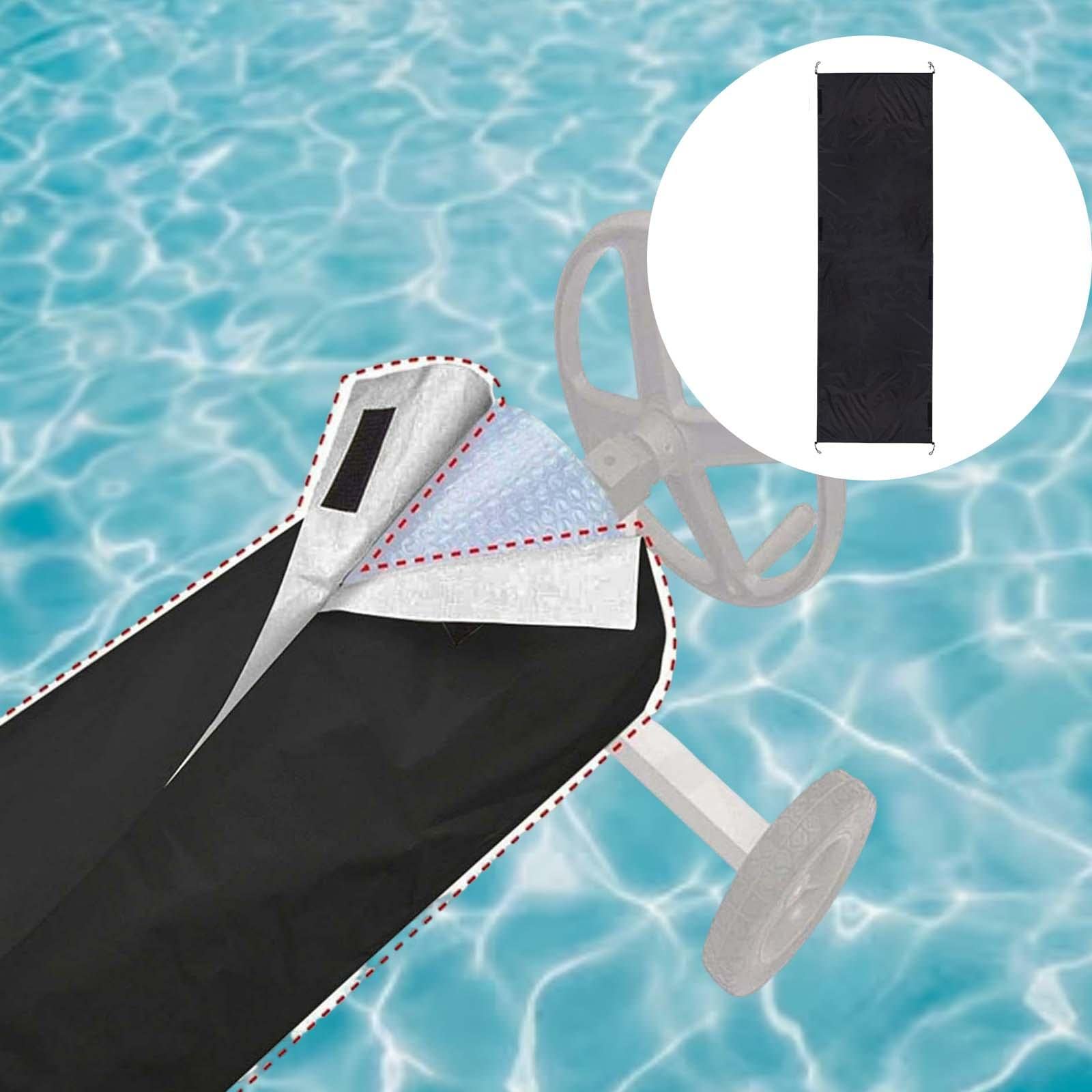 LOVIVER Accesorios de la Cubierta Protectora del Carrete Manta Solar Impermeable Plegable Protector Duradero Rodillo a Prueba de Polvo para Piscina Patio de, 490cmx96cm