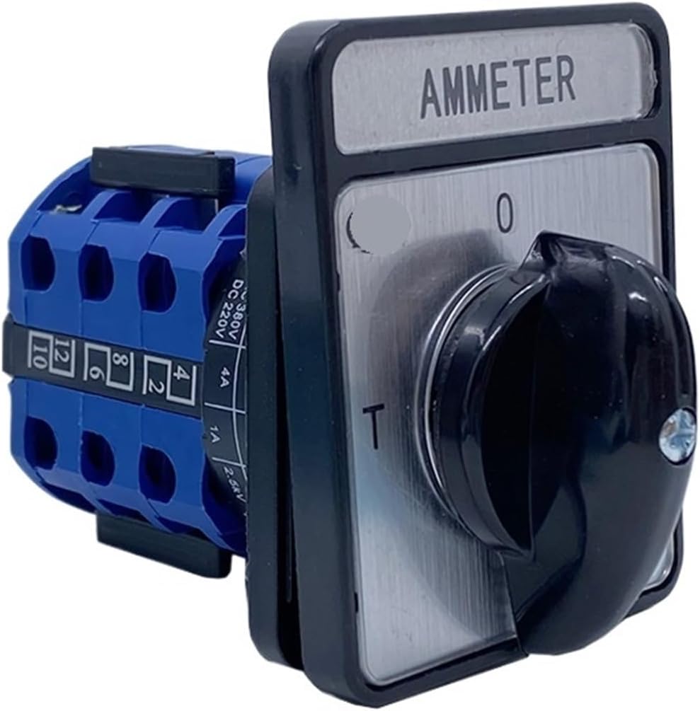 Electric Selector Ammeter Changeover Rotary Cam Switch 20A Four Position 3 Poles Control Motor