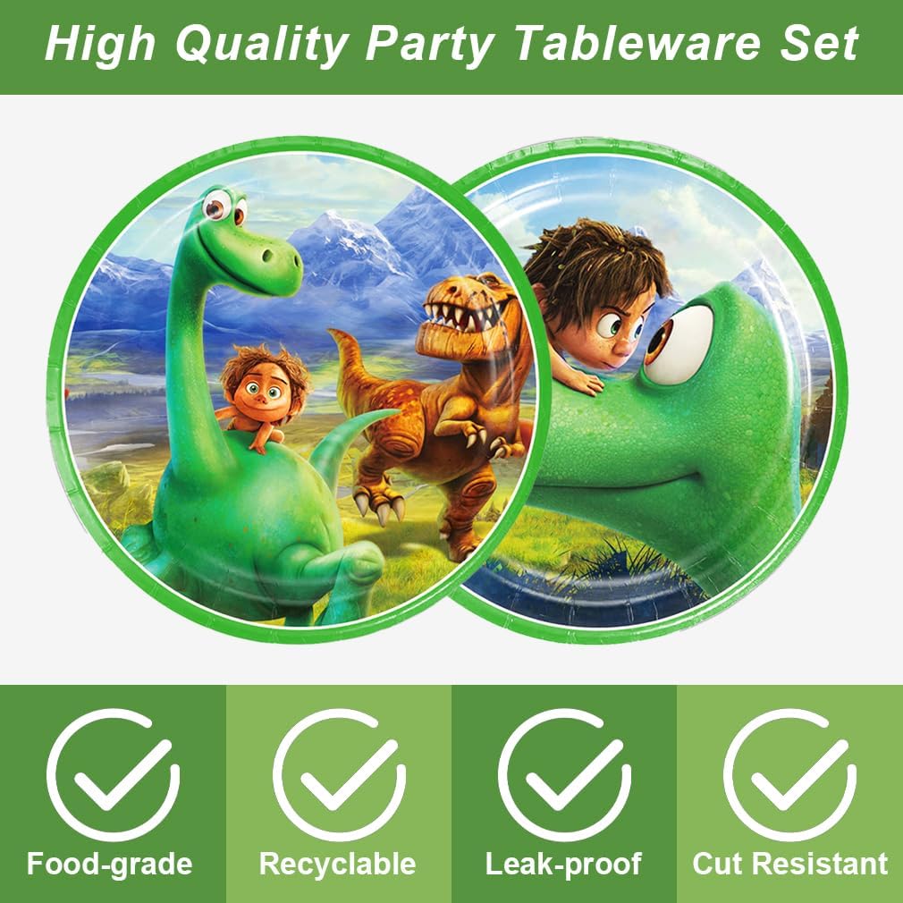 恐竜パーティー用品、20人用のパーティー食器セット、テーマの誕生日デコレーション、誕生日パーティー用品(恐竜)に使用
