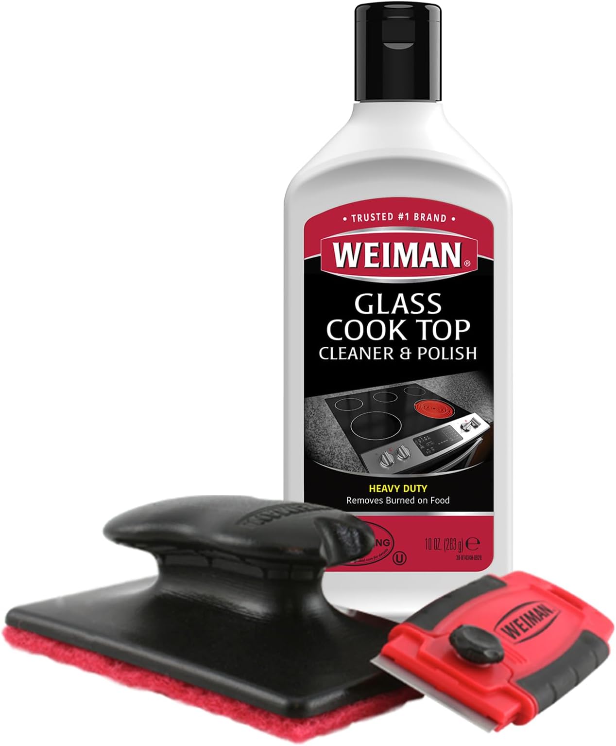 Weiman Glass & Ceramic Cooktop, Stove Top & Oven Cleaner Kit – Kitchen Cleane...