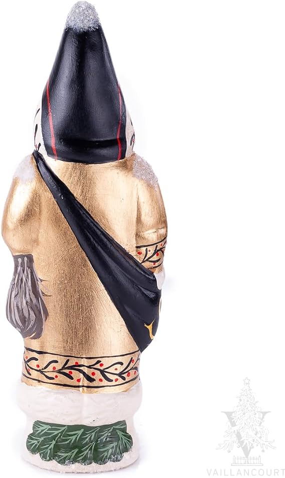 Vaillancourt Folk Art Gold Coat St. Nick