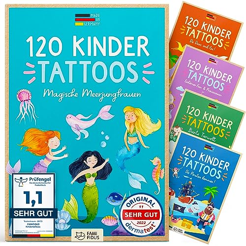 Famifidus - Famifidus 120 hautfreundliche TattoosI Dermatologisch SEHR GUT I MADE IN GERMANY I Unsere Tattoos für Kinder