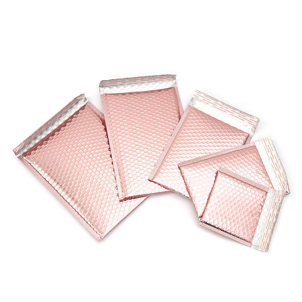 VIDOO 20 Stücke Blase Umschlag Rose Gold Mail Verpackung Taschen Selbst Siegel Gepolstert Courier Taschen wasserdichte Versandtaschen Bubble Mailer - XL