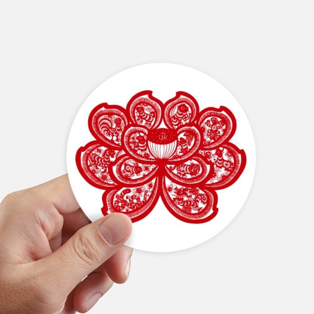 Papier de Fleurs coupées Lotus pour Personnaliser Votre Valise et Moto 8Pcs 10CM