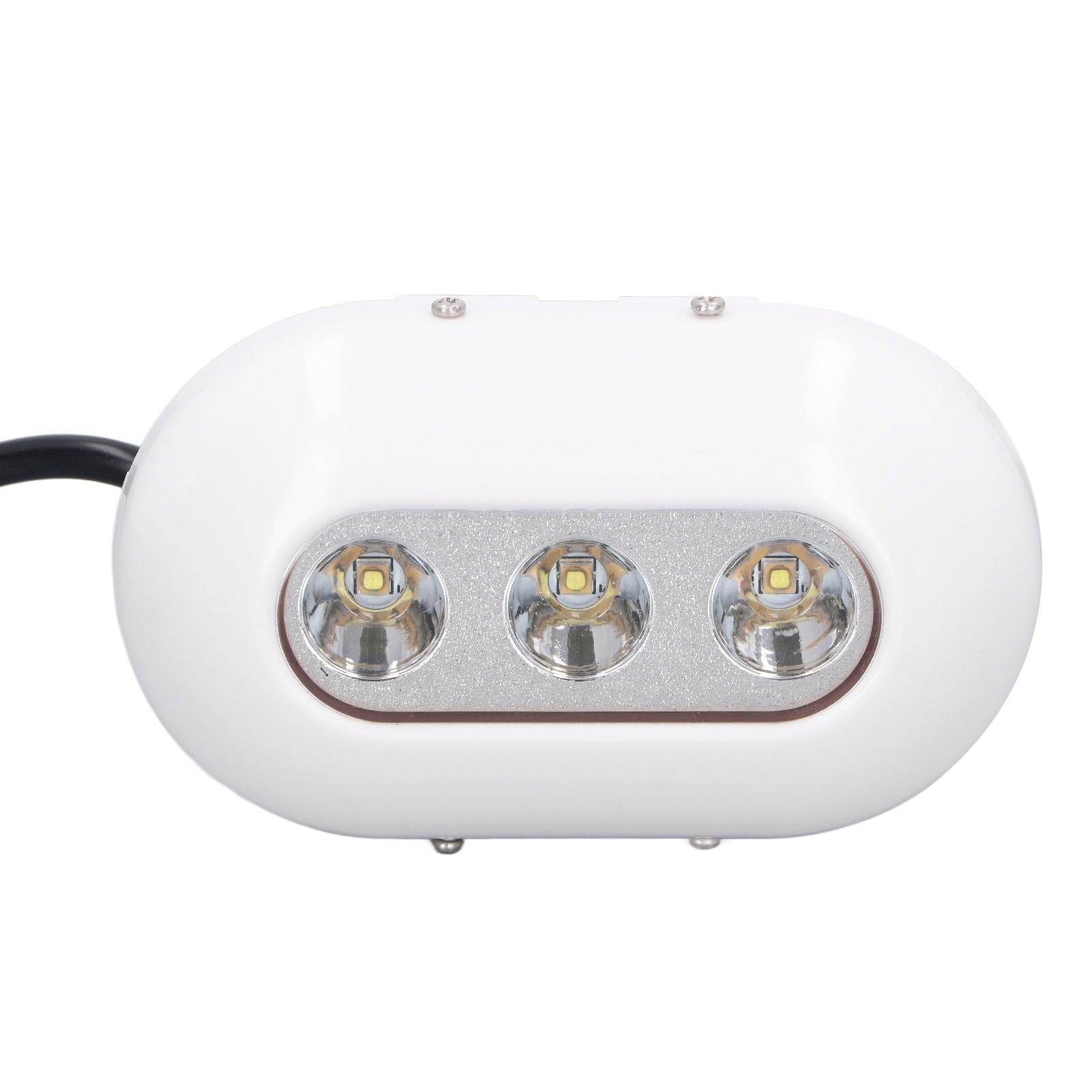 Jeanoko Podwodna Lampka LED do łodzi Potrójna jasność o Wysokiej Jasności do łodzi Jachtowych Morskich IP68 Stal Nierdzewna 3 Diody LED 460 Lm 5,6 W, Prąd Stały 10–30 V, do Montażu Powierzchniowego