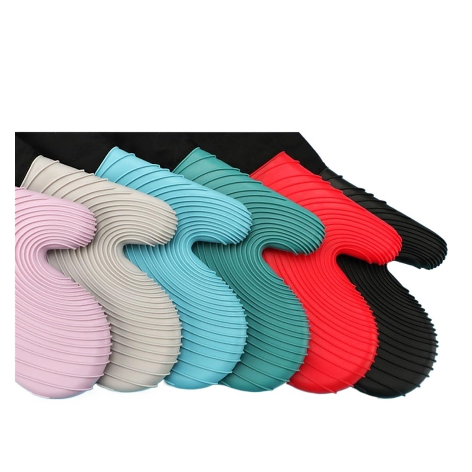 MRKU Gants de Cuisine en Silicone Souple, Extra Longs et résistants à la Chaleur, Parfaits pour Le Four et Les grillades.