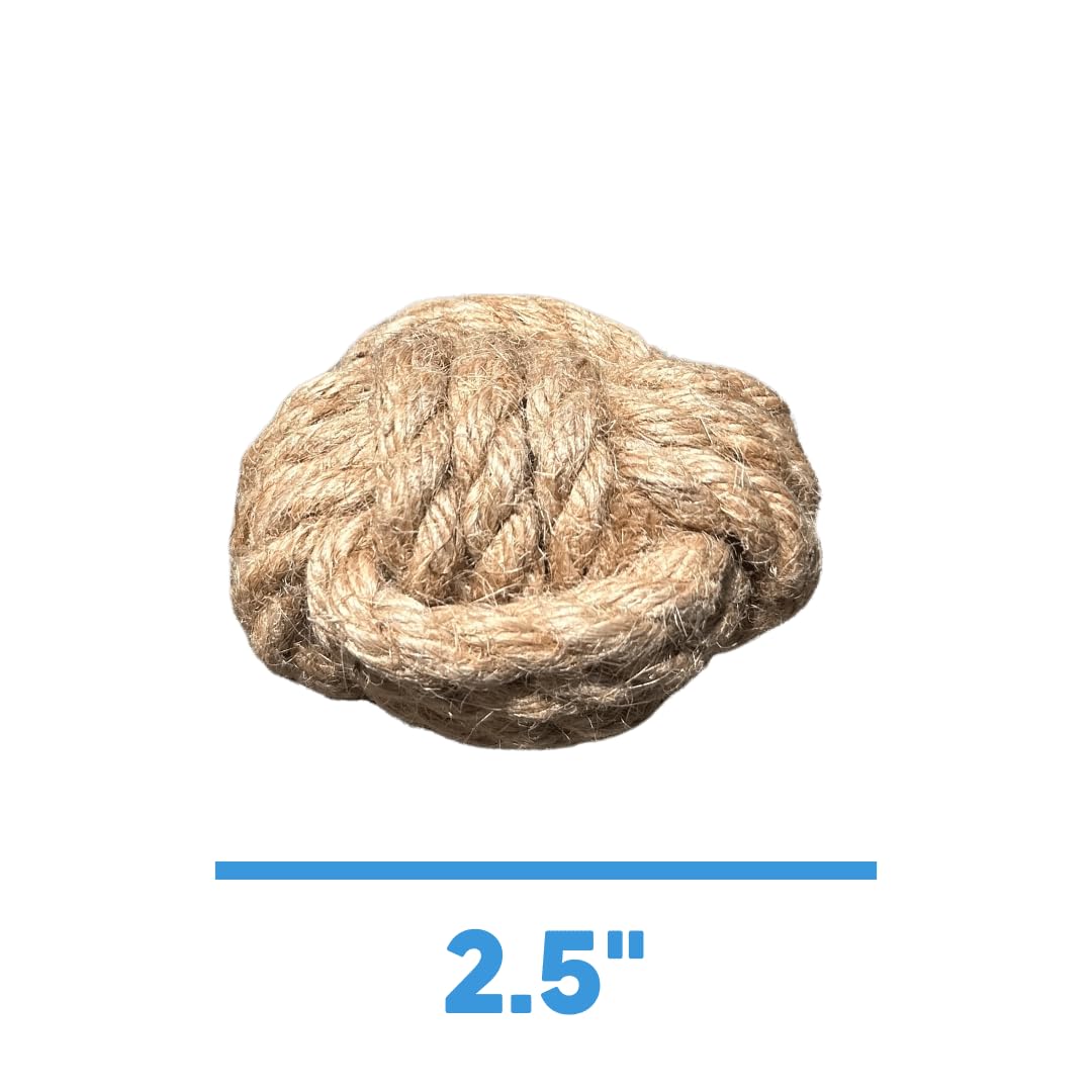 ROMNG Hemp Rope Dog Tug Toy - Eco-Friendly Dog Pull Rope with Long-Lasting Performance - Interactive & Entertaining Dog Gift - Hemp Rope Perfect for Medium Dogs, (25lbs to 50lbs)