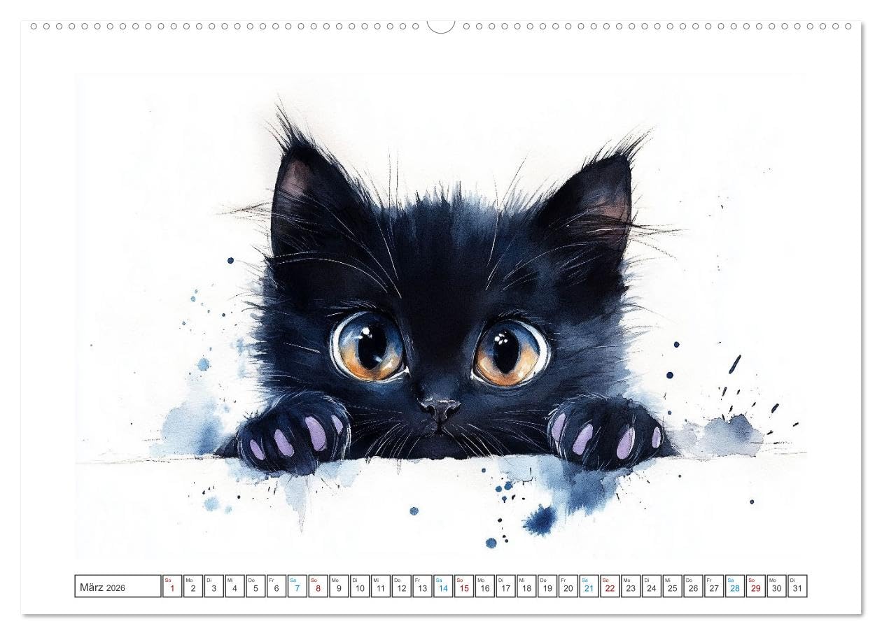 Samtpfoten-Sinfonie (hochwertiger Premium Wandkalender 2026 DIN A2 quer), Kunstdruck in Hochglanz: Katzen schenken Liebe ohne Worte, begleiten uns mit ... unsere Sorgen fort. (CALVENDO Tiere)