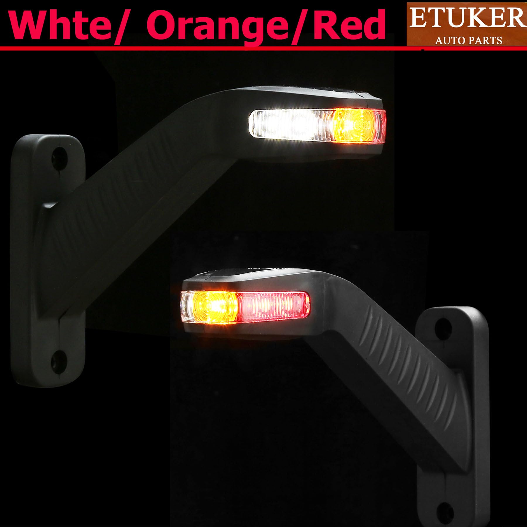 2x Luci Laterali Rimorchio Gomma 12V-24V LED Luci Ingombro Camion 24v Impermeabile