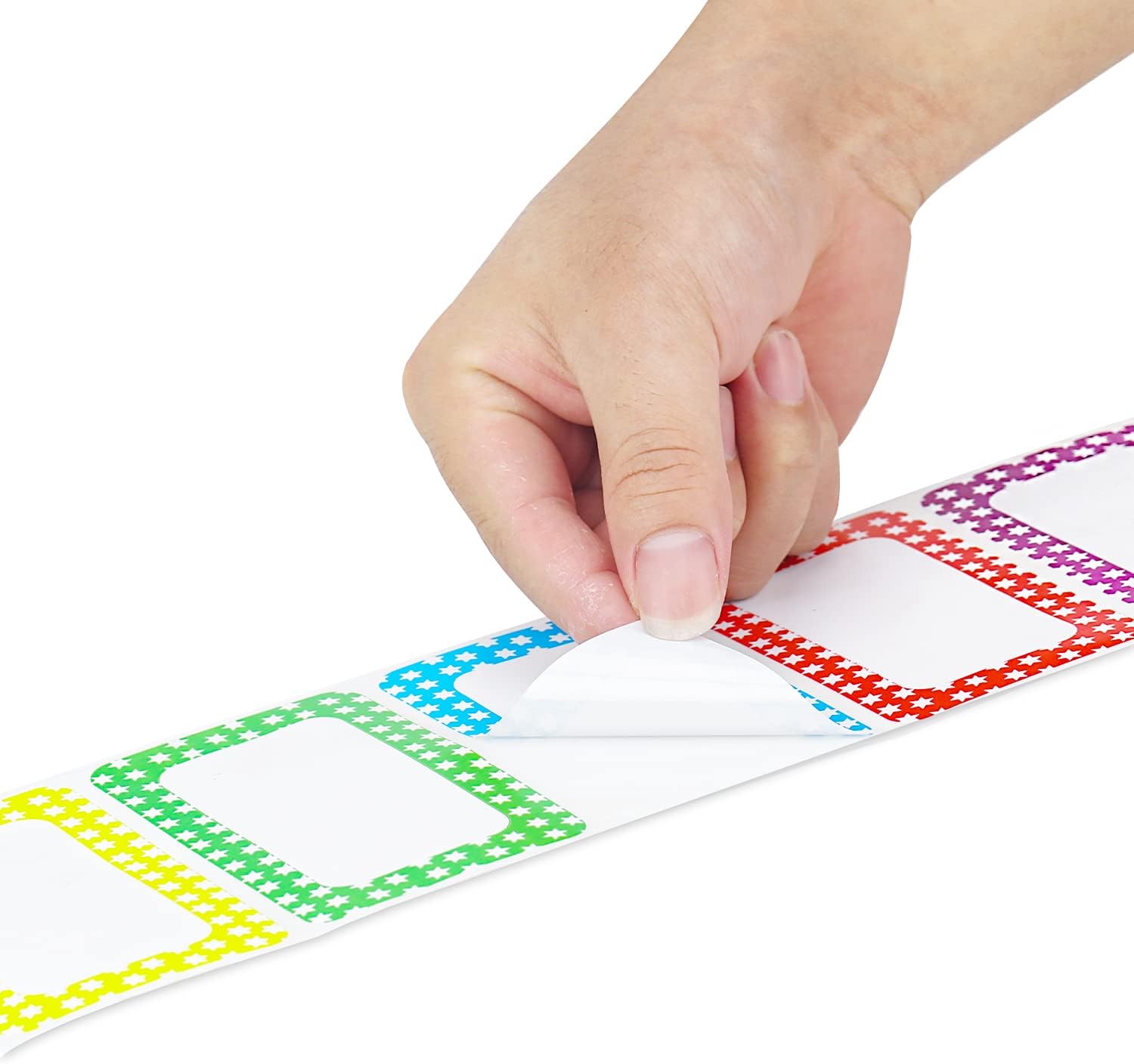 3.5"x2.25" Colorful Name Tags 400pc 5 Colors Name Tag Stickers for Office, School, Classroom, Kitchen, Refrigerator - Image 3