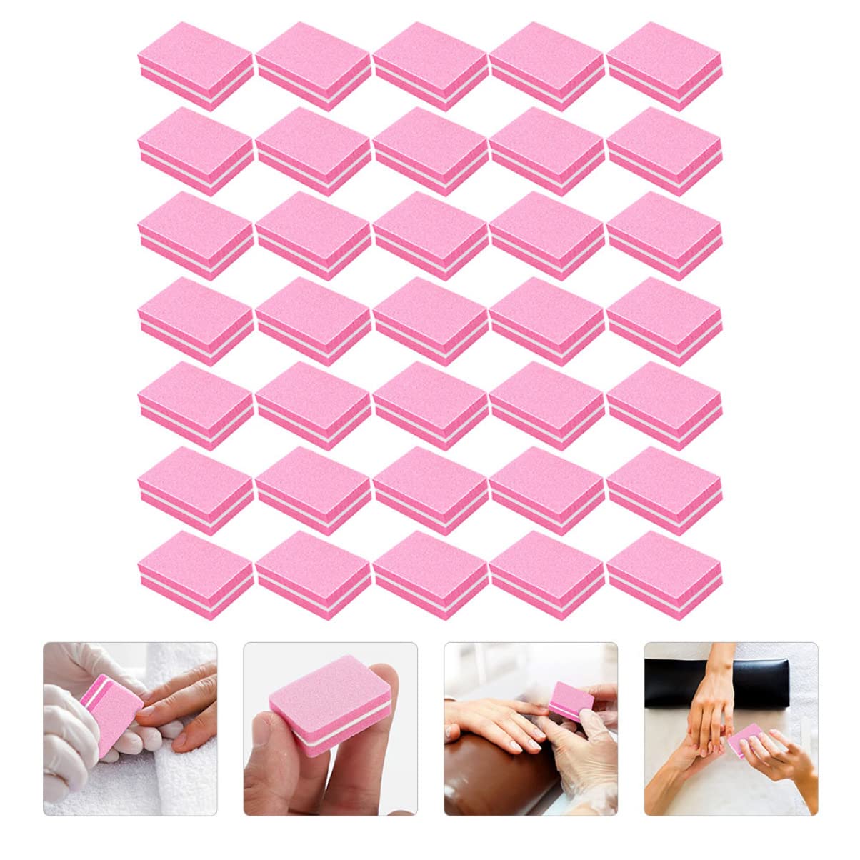 FRCOLOR 250pezzi File Unghie Professionale Spugna Limette Per Manicure e Pedicure Strumenti Per Salone e Uso Domestico e Pratico Per Unghie Naturali e Finte