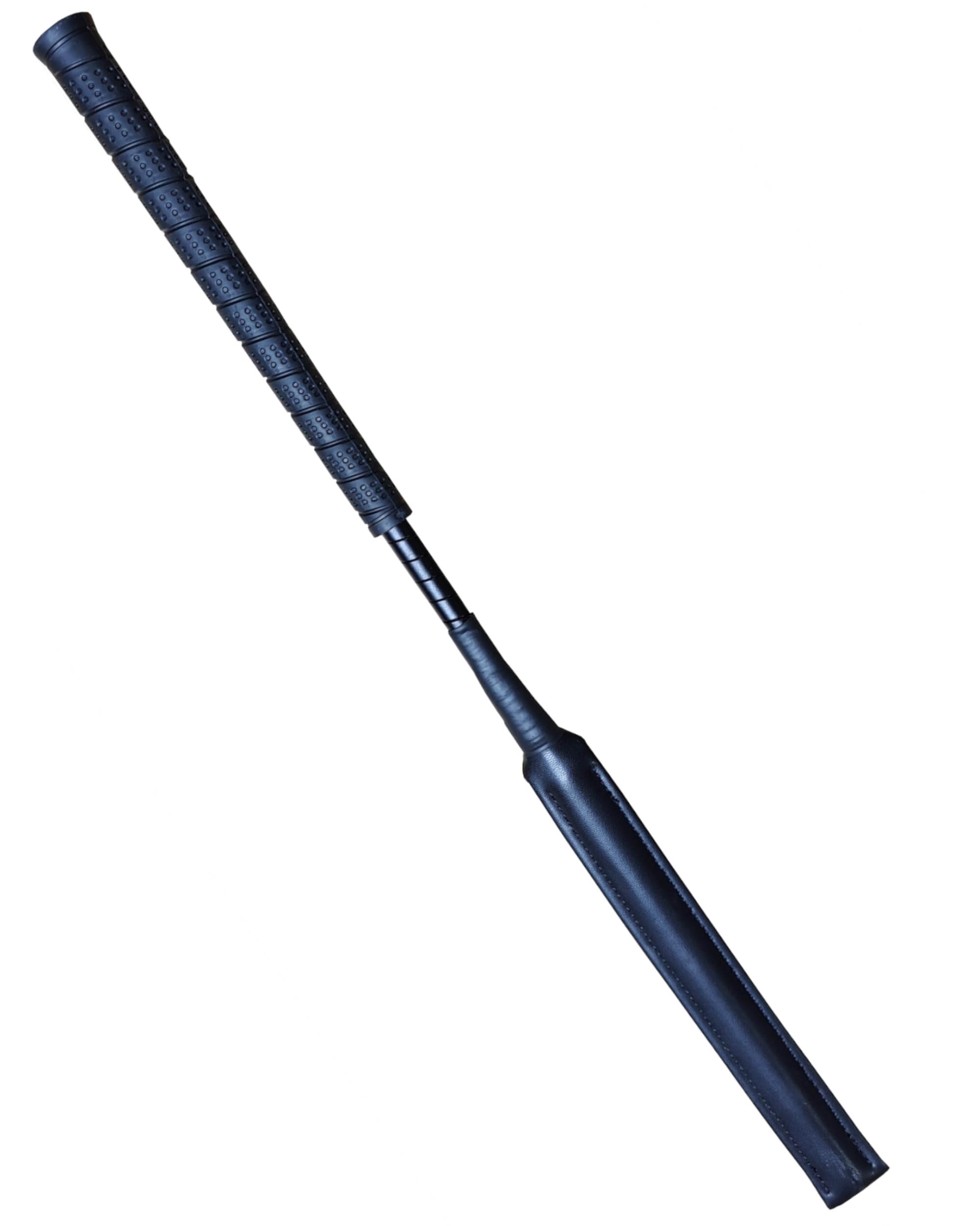 HUNTERS SADDLERY Padded Crop for Horse Riding Show-Jumping Race Exercise Whip Eventing Cross Country Jump Bat Equestrian Stick 50cm (19.5 inches, Black)