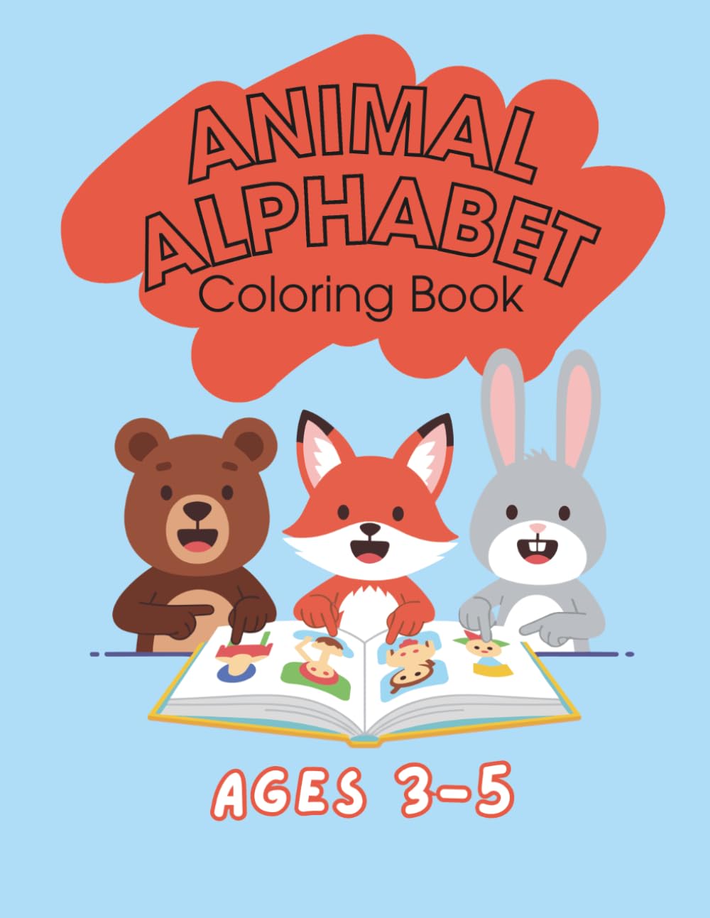 Animal Alphabet Coloring Book for Kids Ages 3-5: Trace, Learn & Color Letters A-Z with Fun Animal Illustrations | Early Learning Workbook for Toddlers & Preschoolers