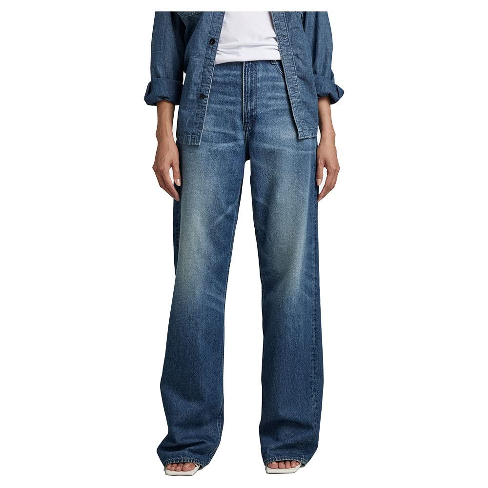 G-Star Women's Stray Ultra High Straight Jeans, Blue (antique faded niagara D22068-D317-D885), 30W / 32L