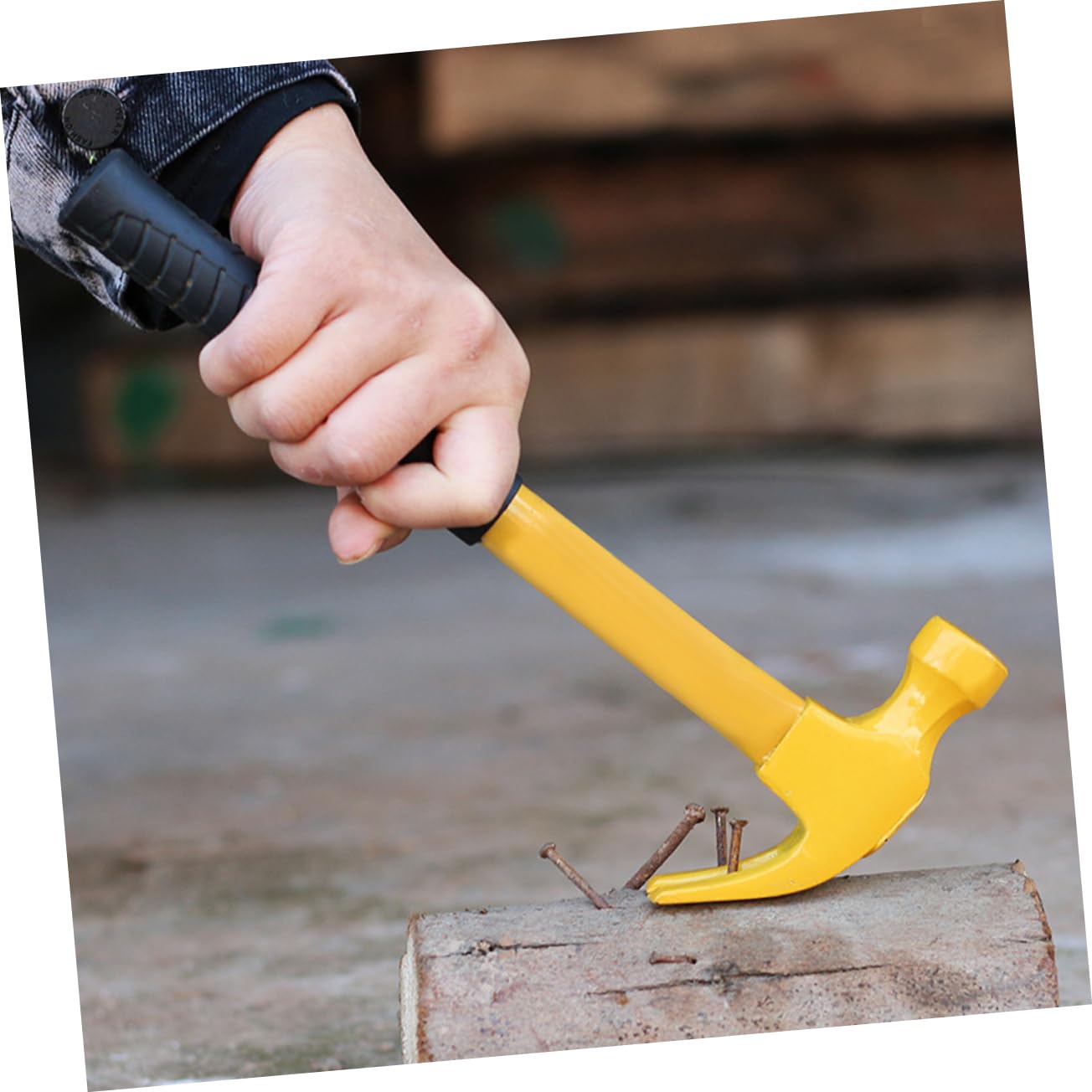 BUTIFULSIC Carpenter Nailing Claw Hammer Woodworking Tool Rubber Handle Fine Polished