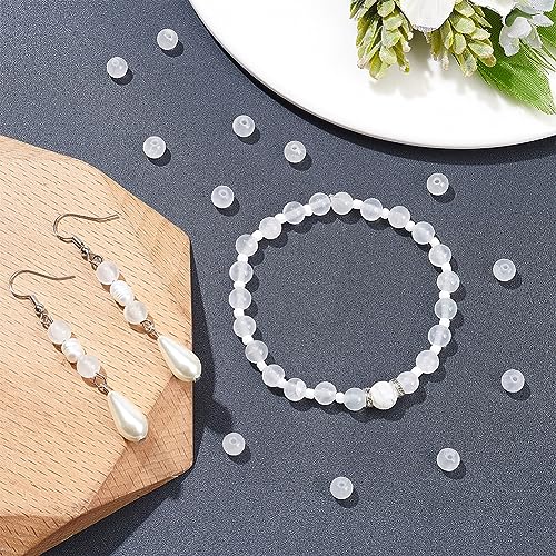 arricraft About 64 Pcs 6mm Natural Selenite Beads Strands - Image 4