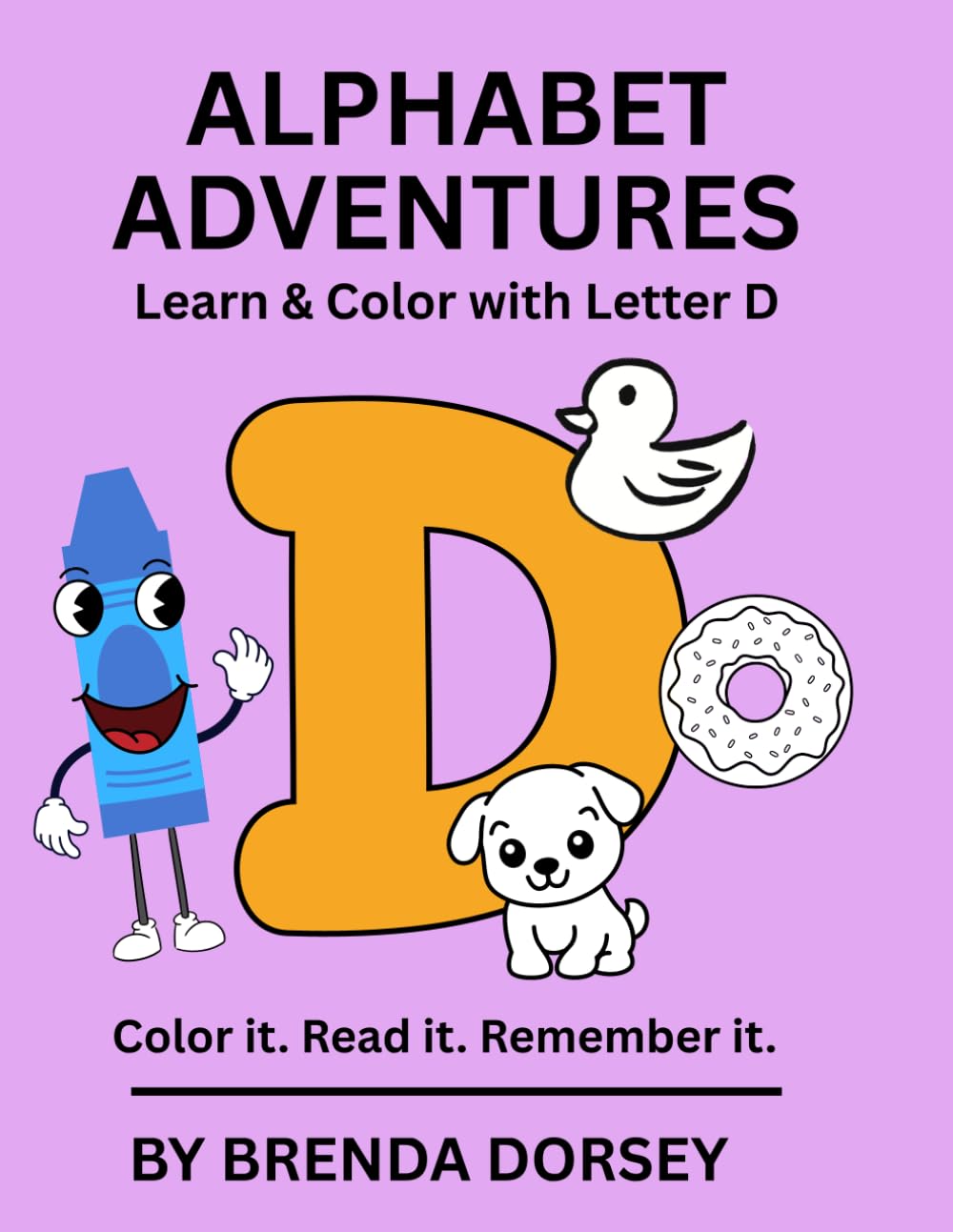 Alphabet Adventures: Learn & Color with Letter D