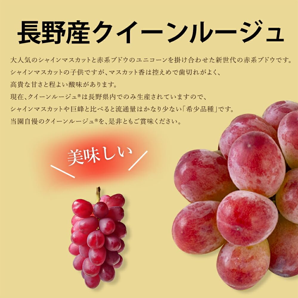 Amazon.co.jp: 予約販売期間中 ｜ 長野県産 クイーンルージュ ぶどう