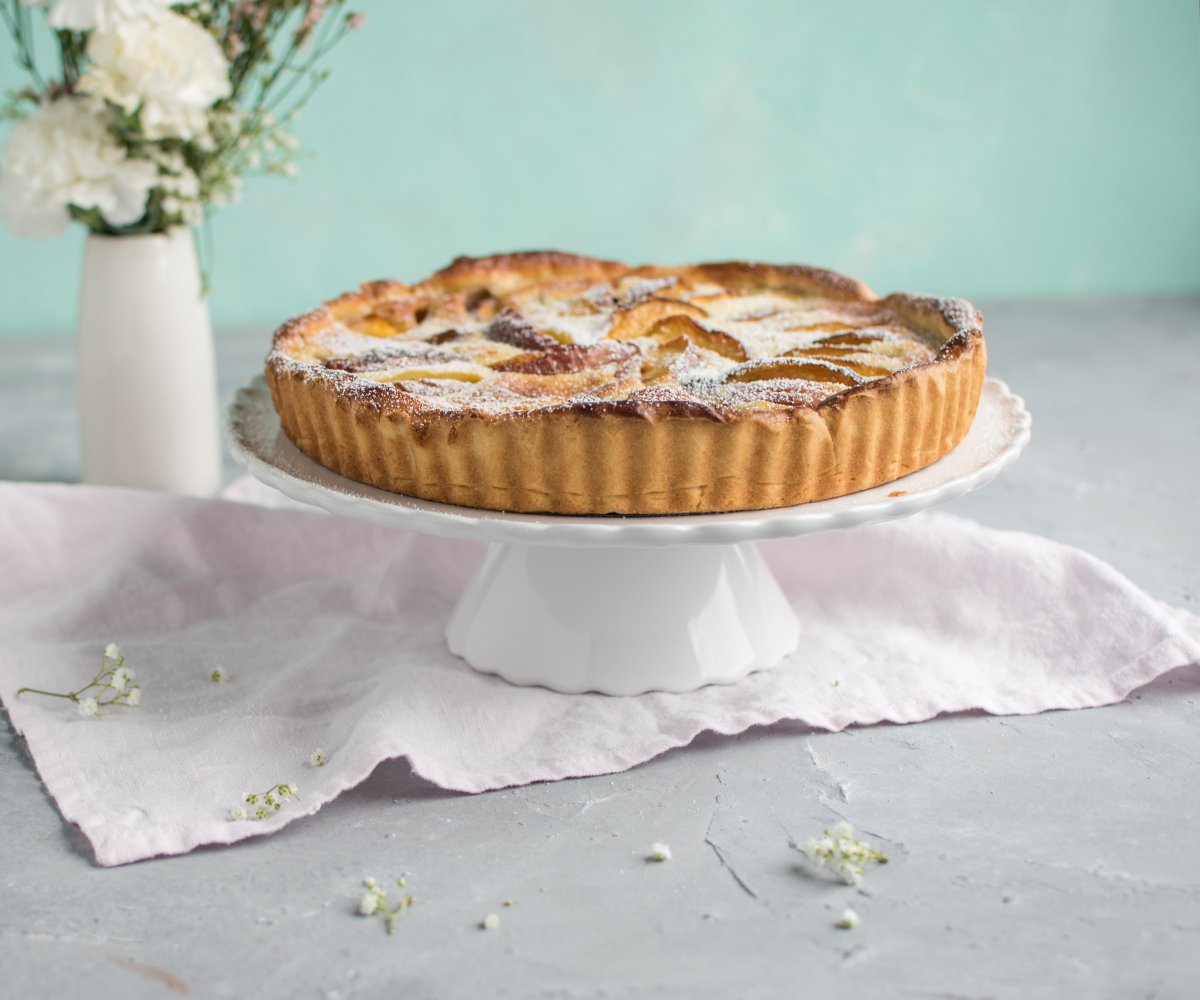 Tortenplatte Sweet Flower Medium Weiß Ø 28 cm | Kuchenplatte, Tortenständer für Geburtstage Partys Hochzeiten