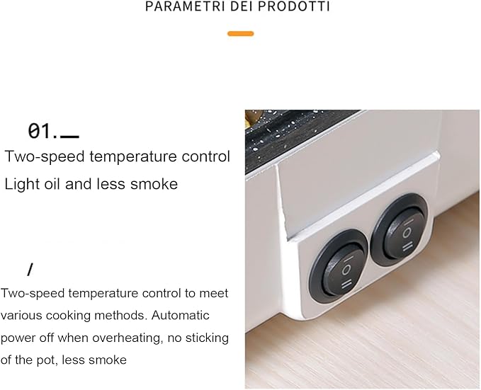 Hot Pot Eléctrico con Parrilla 2 en 1, Sin Humo, Control Dual miniatura 4