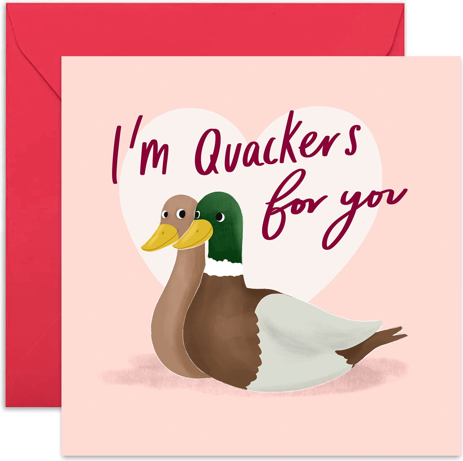 Old English Co. „Quackers For You“ Enten-Jubiläumskarte – Lustige Karte Für Paare (150x150 Mm)
