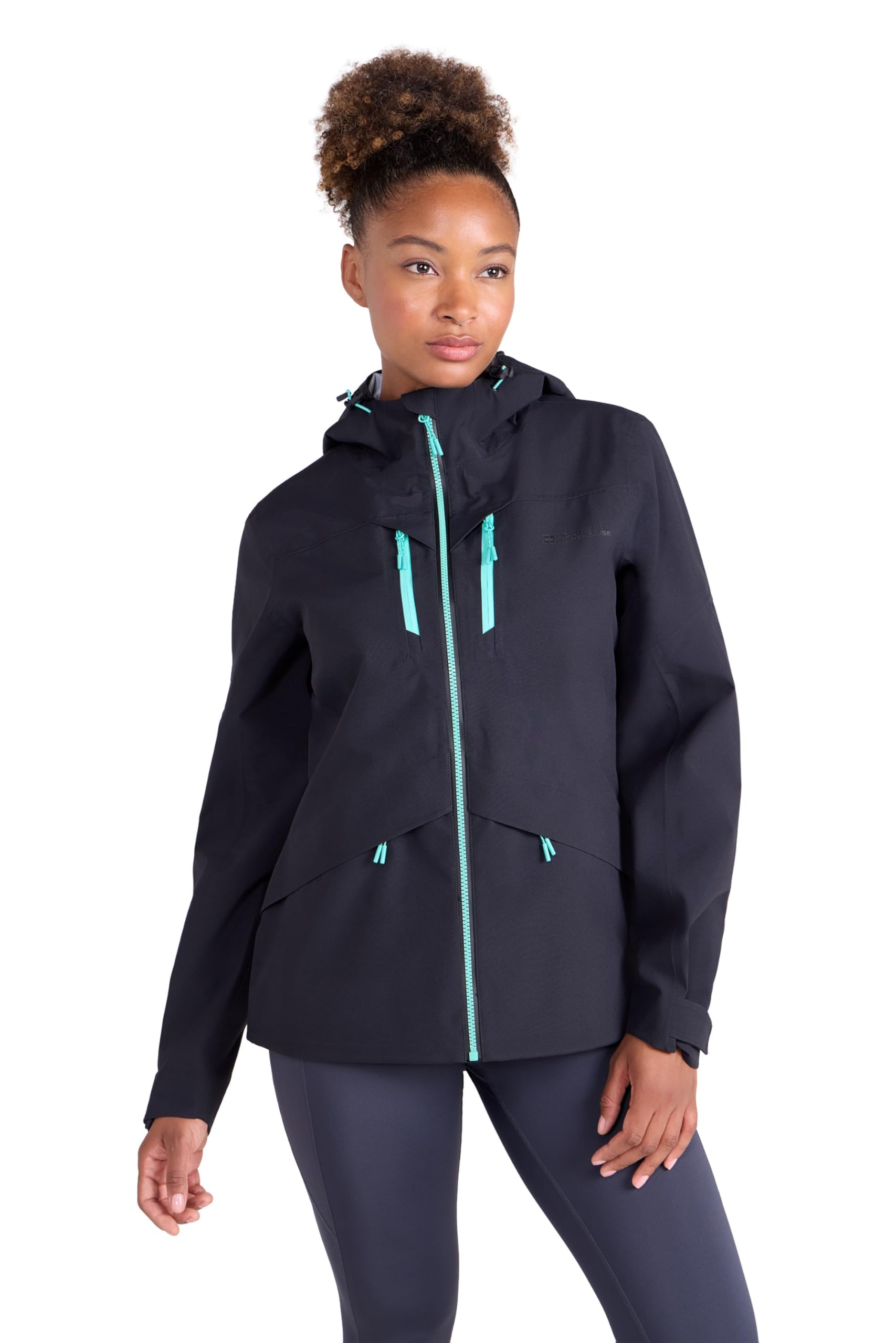 Mountain Warehouse Women's Black 3 Layer Rhine Extreme Waterproof Jacket